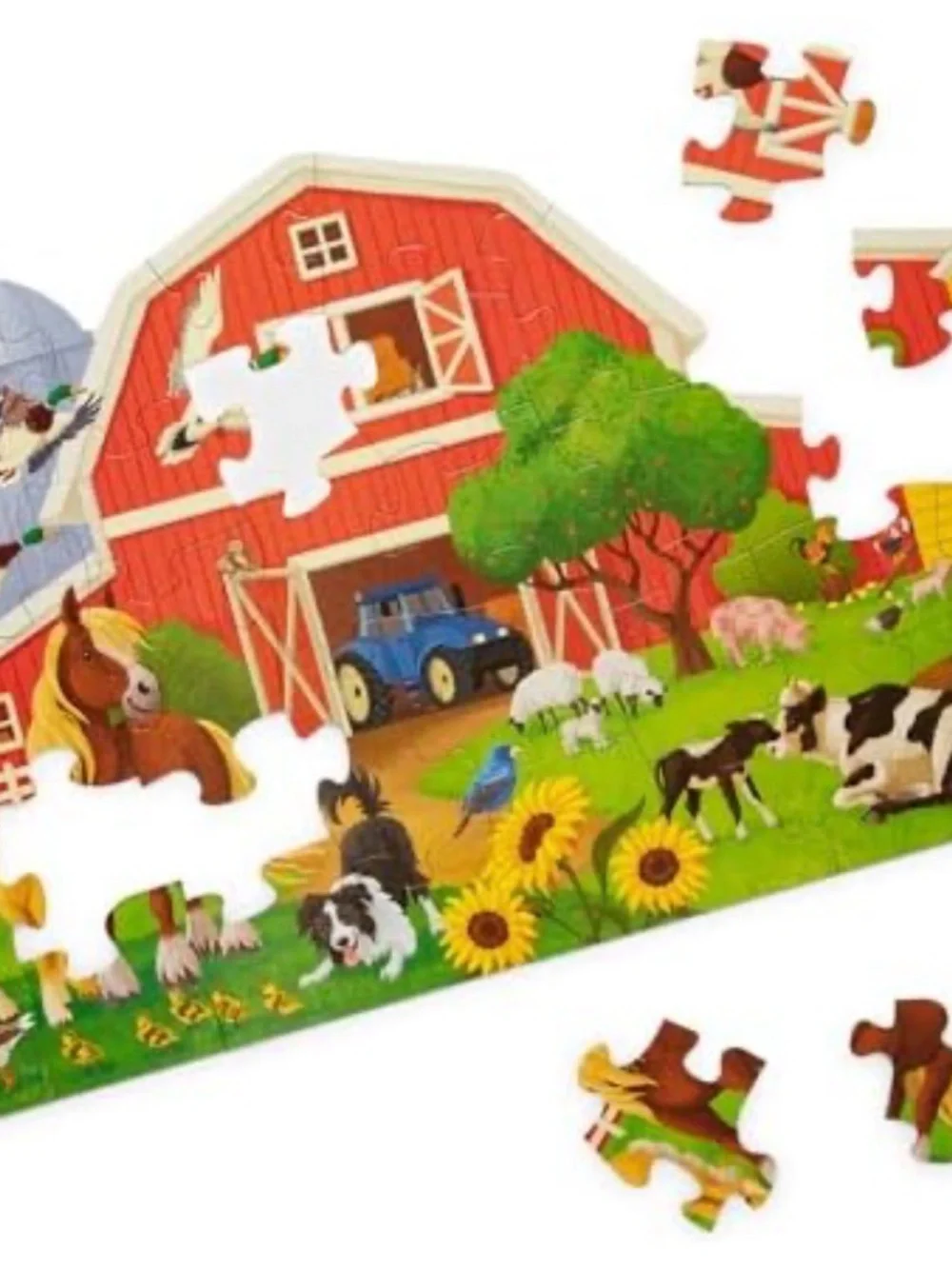 Melissa & Doug Busy Barn 32 Pc Floor Puzzle Box